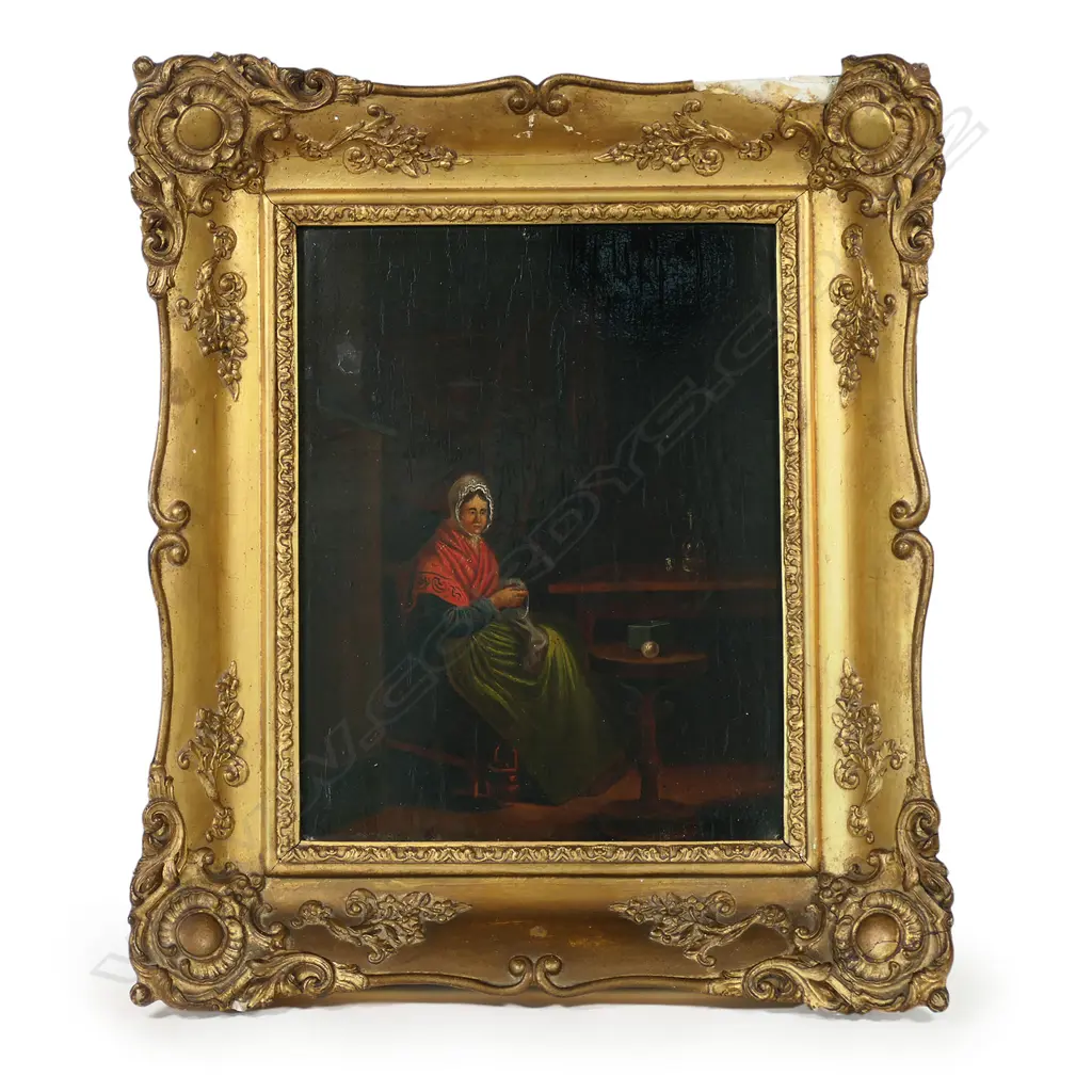 19thC GILT FRAMED OIL PAINTING, ARTIST UNKNOWN Image 1++
