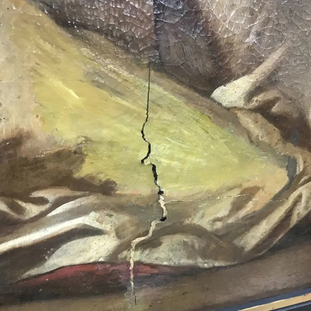 19thC artist unknown, Exterior garden scene, a mother with three young children, Image 1++