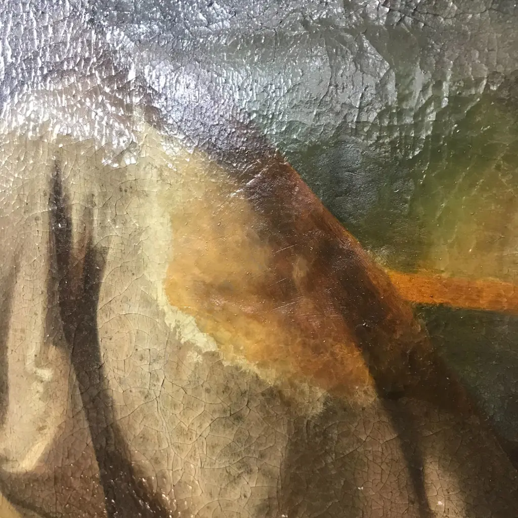 19thC artist unknown, Exterior garden scene, a mother with three young children, Image 1++