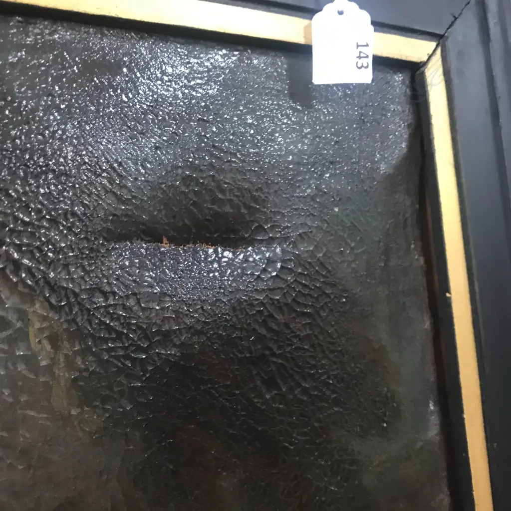 19thC artist unknown, Exterior garden scene, a mother with three young children, Image 1++