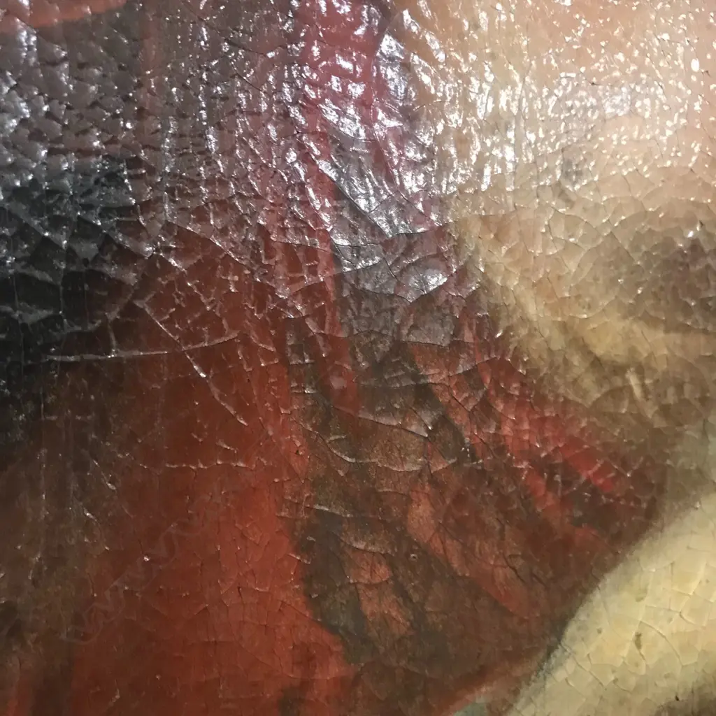 19thC artist unknown, Exterior garden scene, a mother with three young children, Image 1++