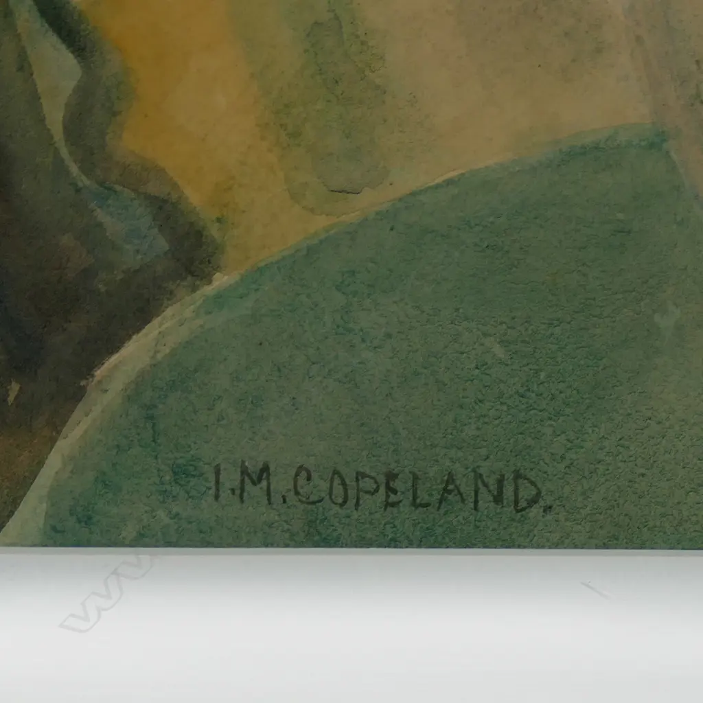 Ivy M. Copeland (1888-1961), Still life, dahlias in a stoneware jug, Image 1++