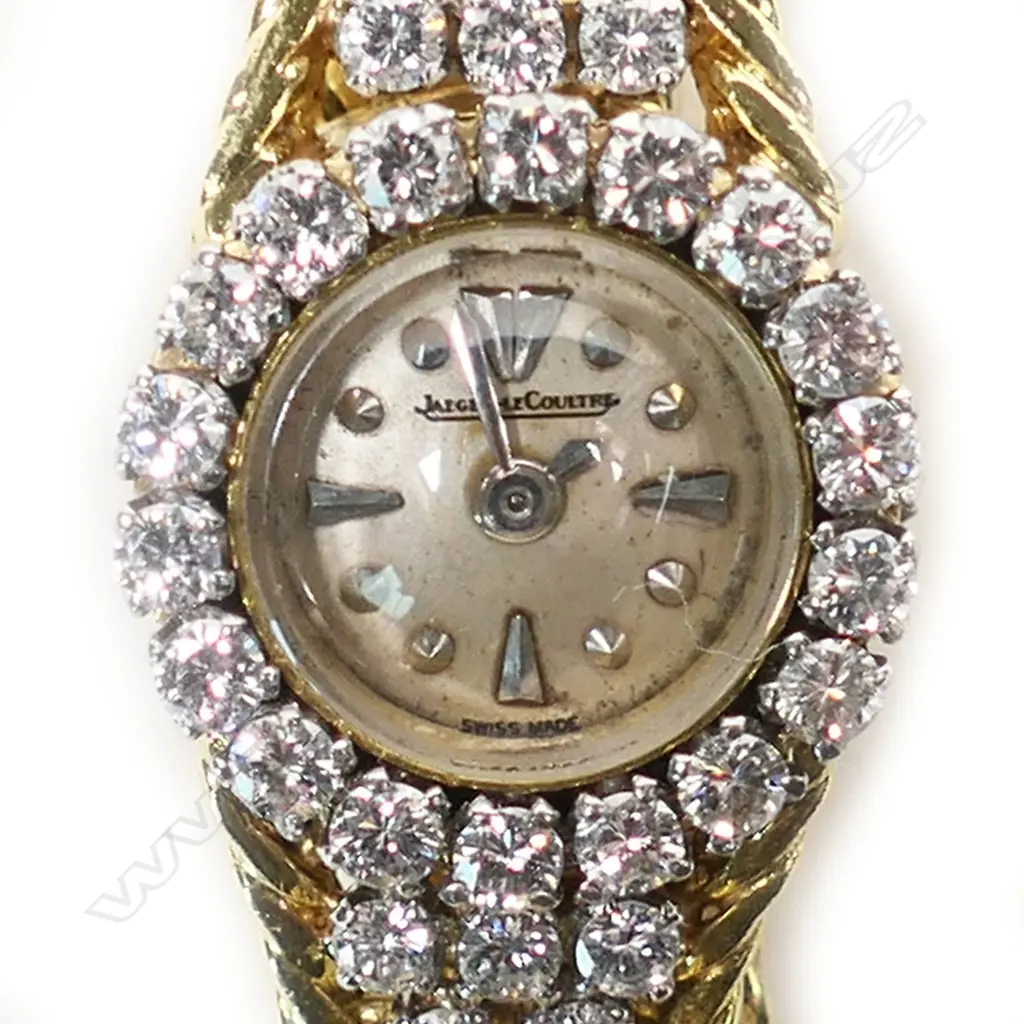 A lady’s 18ct gold and diamond Jaegar LeCoultre wristwatch, Image 1++