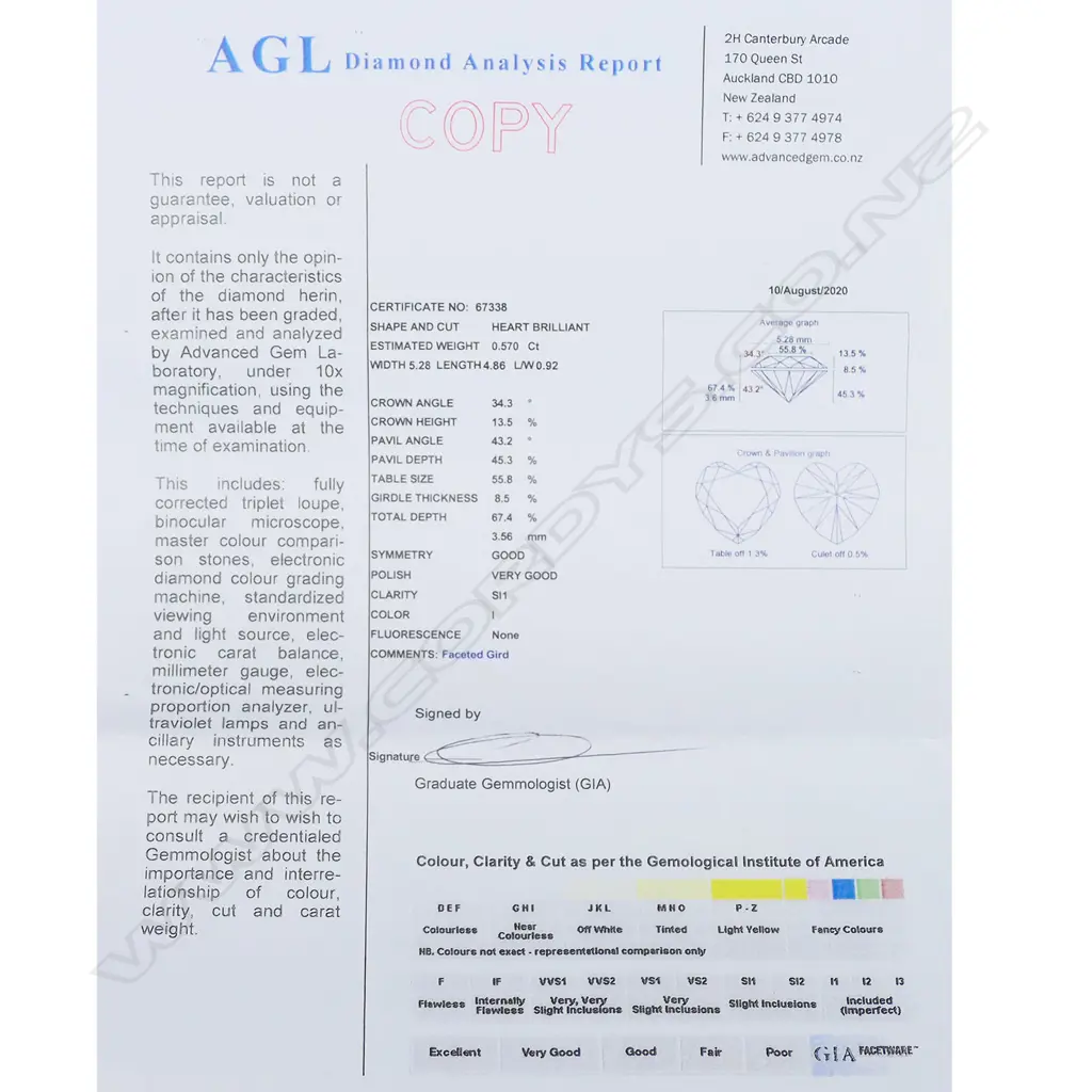 0.57ct heart shaped diamond, Image 1++