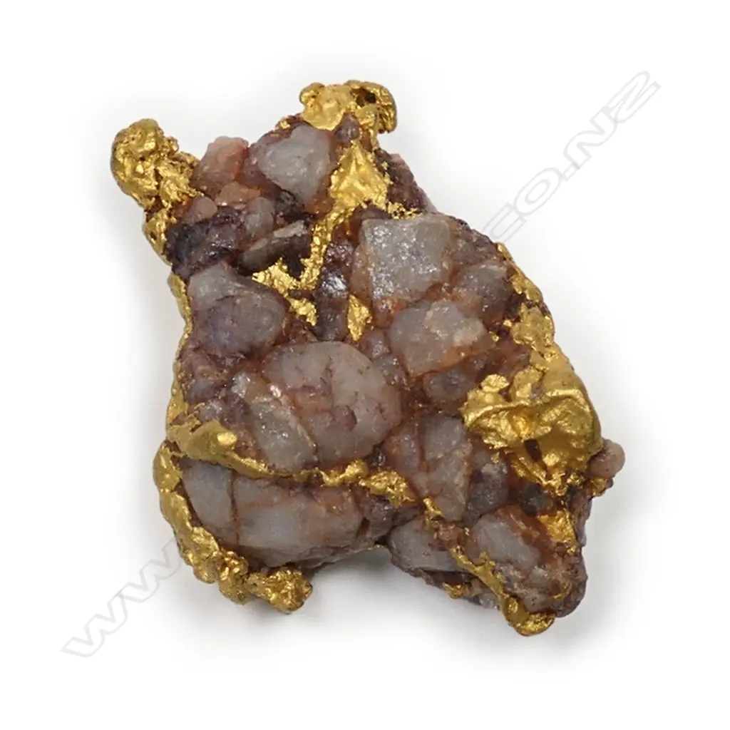 A natural form gold and quartz crystal nugget, Image 1++