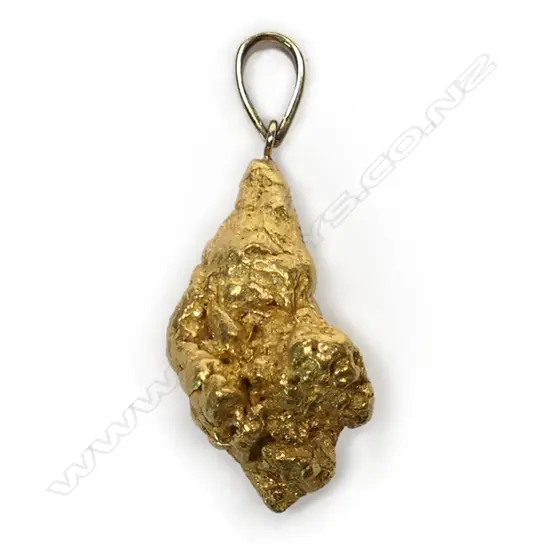 A natural form gold nugget,