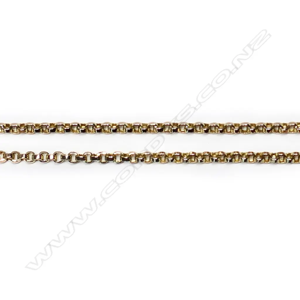 A c.1900, 9ct yellow gold muff chain Image 1++