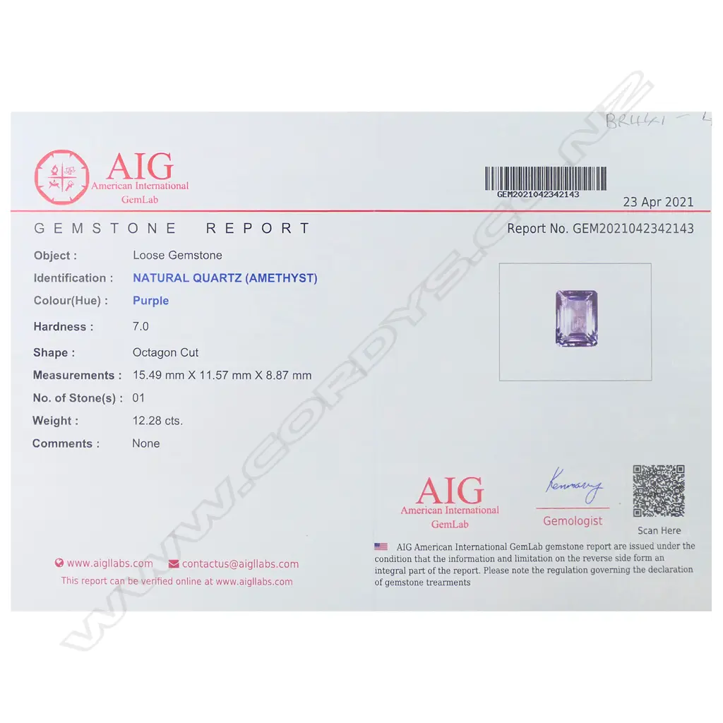 A silver and amethyst large pendant on chain, Image 1++