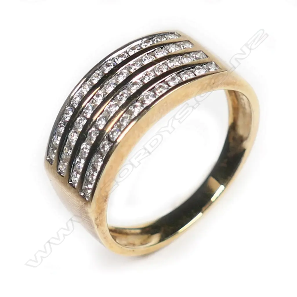A 9ct gold and diamond Angela Daniel dress ring, Image 1++