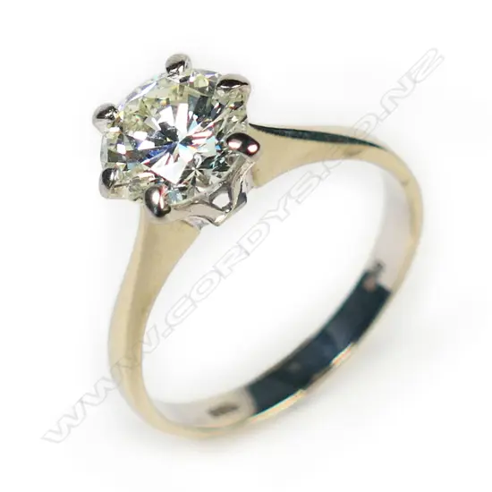A 1.61ct diamond solitaire ring,