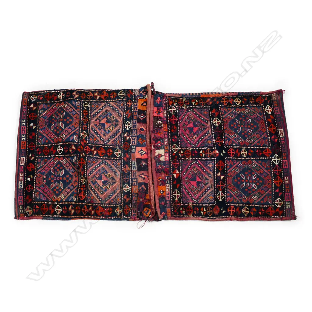 A Turkish mixed weave saddle bag, 70 x 145cm Image 1++