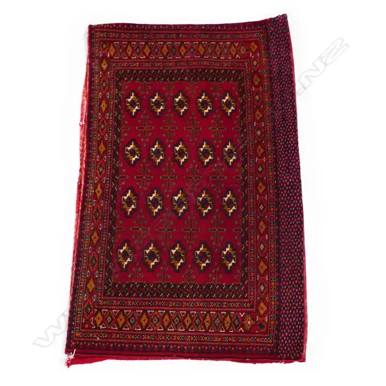 A hand knotted Tekke tribal Turkman mafrash bag face, 130 x 75cm,