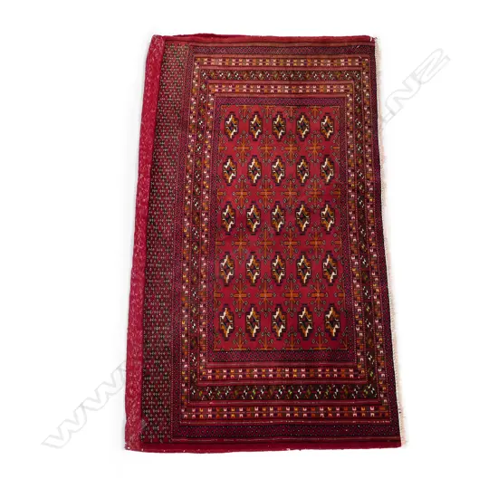 A hand knotted Tekke tribal Turkman mafrash bag face, 140 x 70cm,