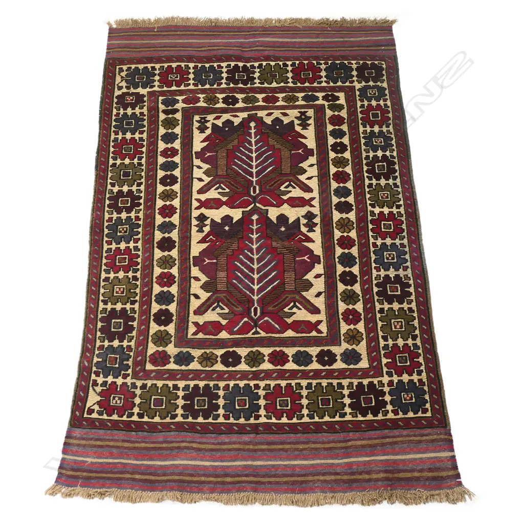 A hand knotted Afghan Berjusta carpet, Image 1++