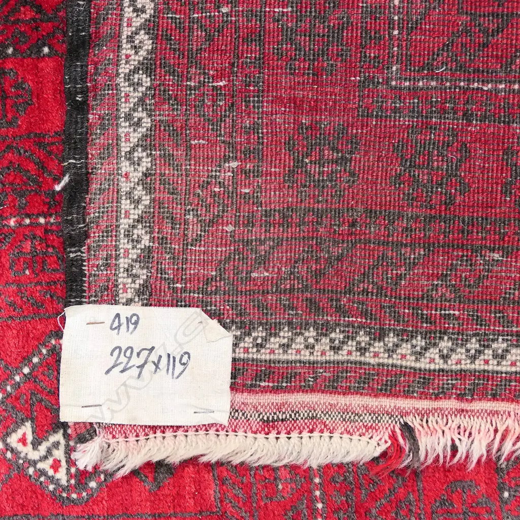 A hand knotted Turkoman rug, 120 x 230cm Image 1++