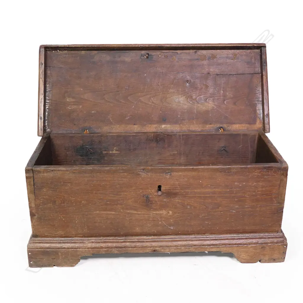 An 19thC country oak trunk, Image 1++