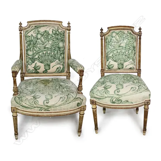 Two Louis XV style chairs,