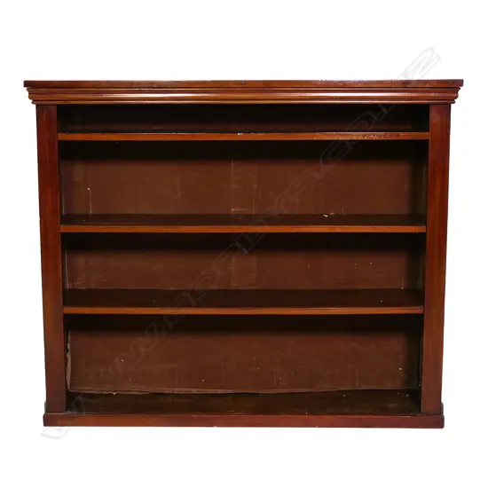A Victorian walnut bookcase,