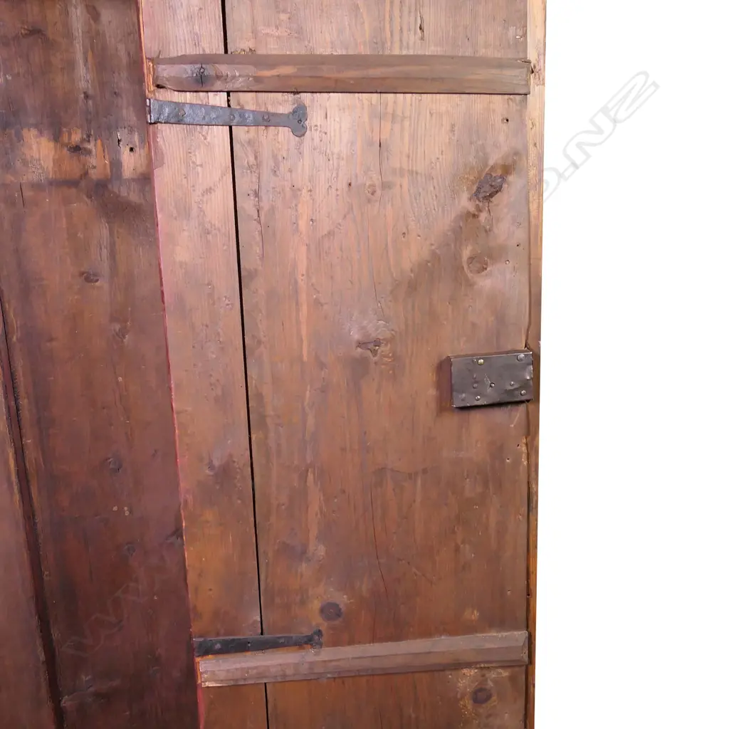 A charming 19thC Scandinavian pine single door cupboard, Image 1++