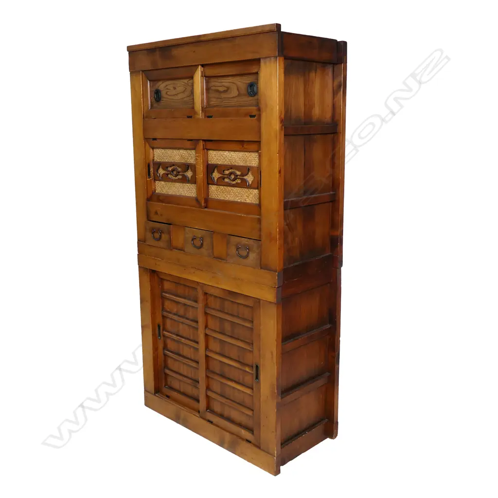 A Japanese tall two-section cabinet, Image 1++