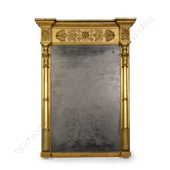 A 19thC over mantel mirror,