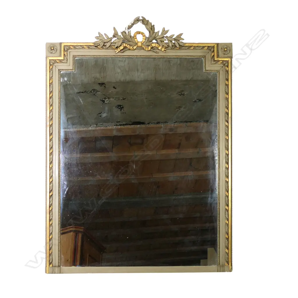 A 19thC French over mantel mirror, Image 1++