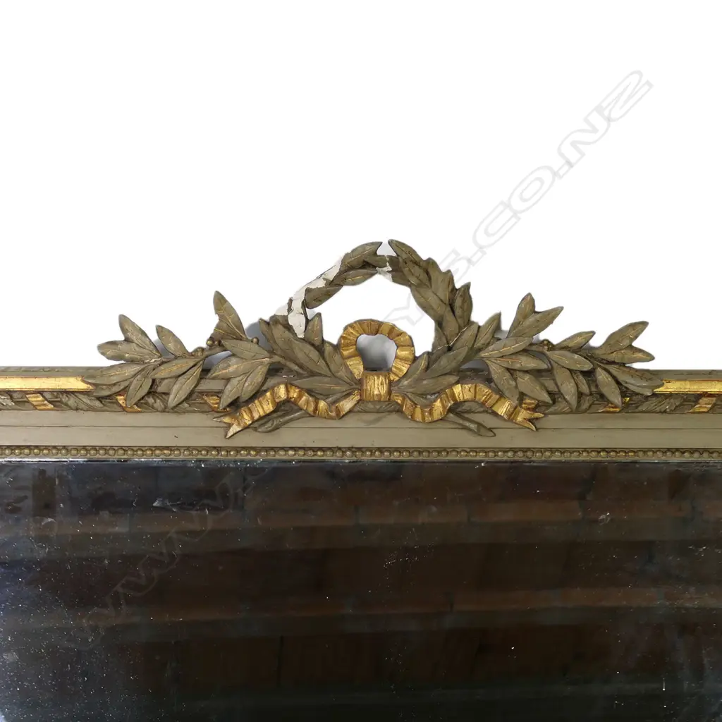 A 19thC French over mantel mirror, Image 1++