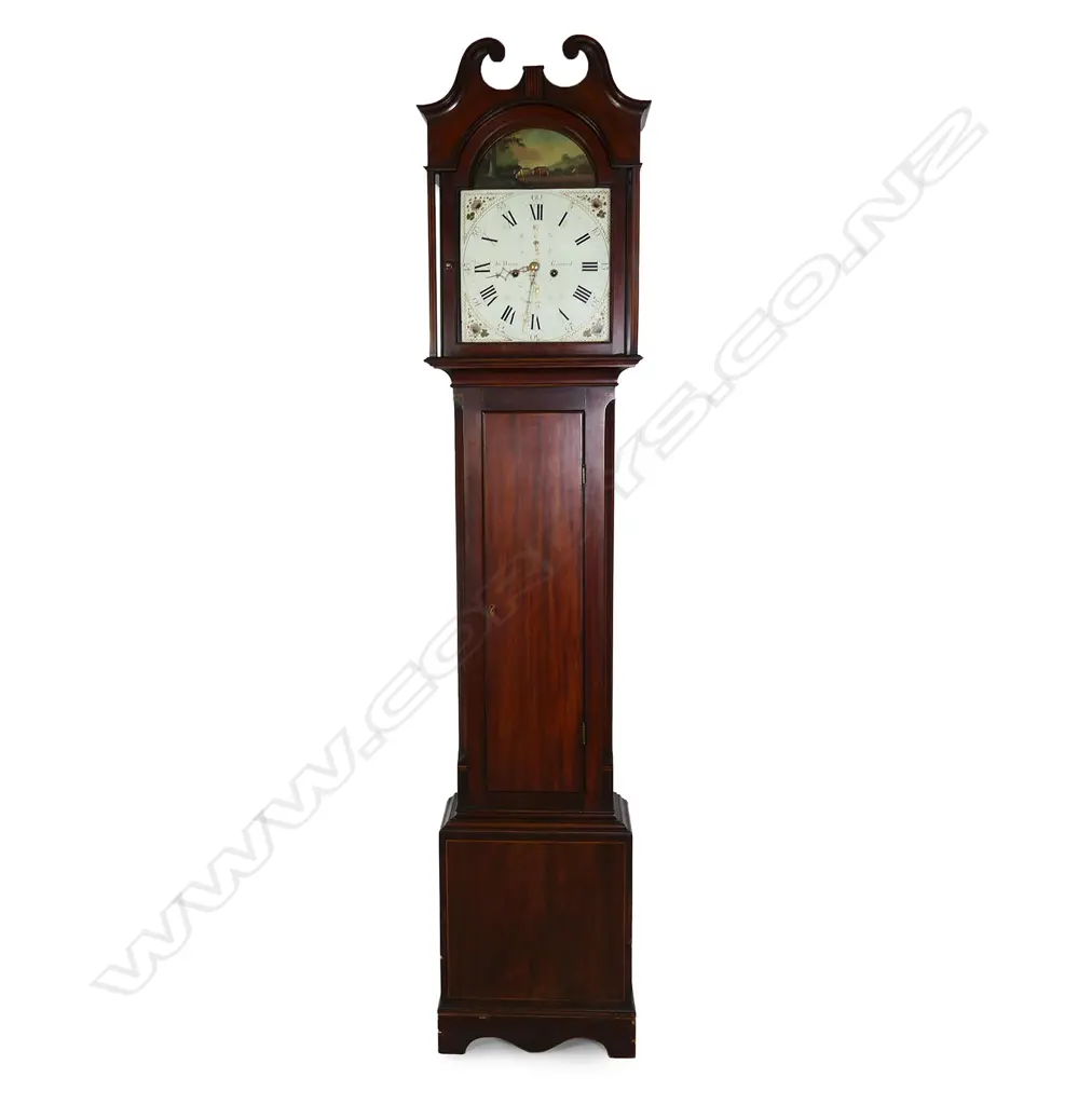 A Georgian mahogany Scottish long case clock, Image 1++