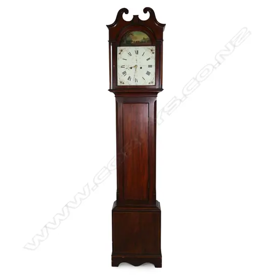 A Georgian mahogany Scottish long case clock,