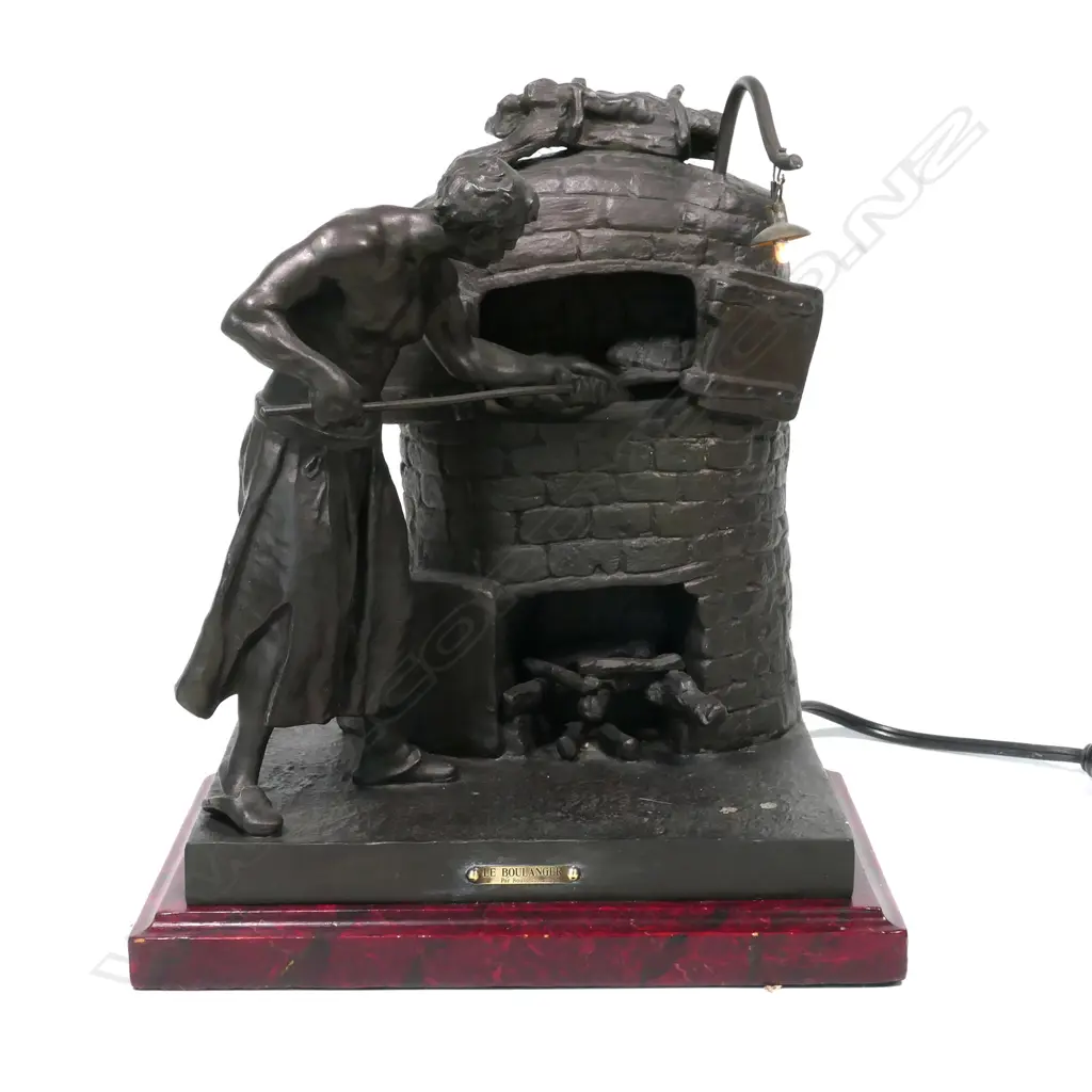 French, c.1900 cast spelter 'The Baker' sculpture, Image 1++