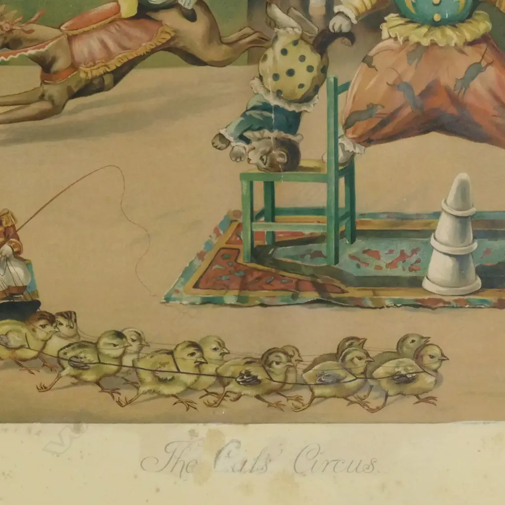 Two vintage prints of Louis Wain cats and dogs, Image 1++
