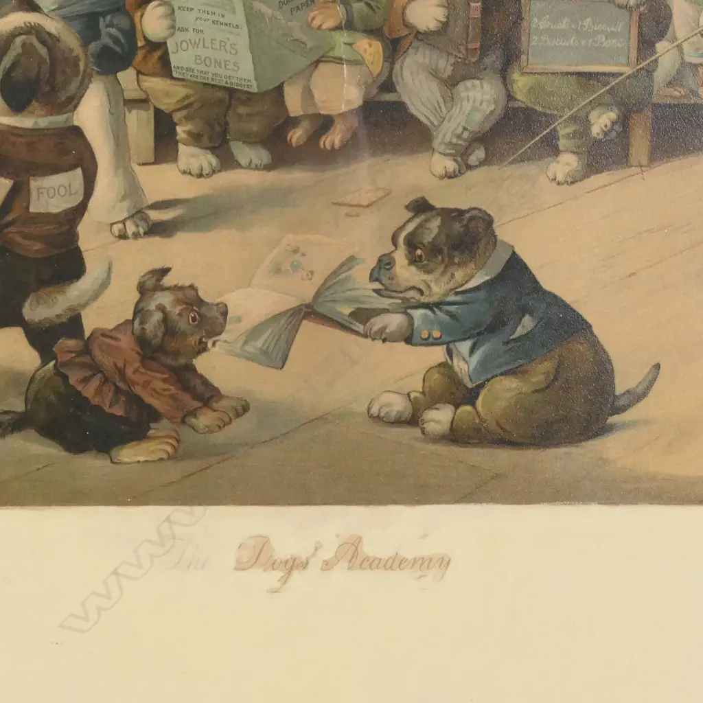 Two vintage prints of Louis Wain cats and dogs, Image 1++