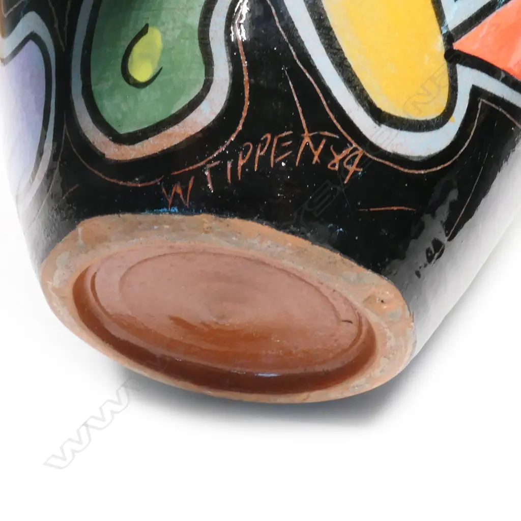 Warren Tippet abstract coloured vase, Image 1++