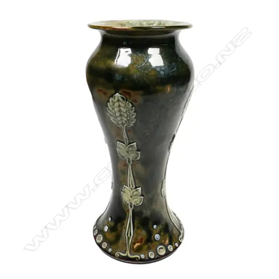 A Royal Doulton Lambeth stoneware Art Nouveau vase,