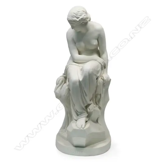 A Victorian Copeland Spode Parian ware figure ‘Solitude’,