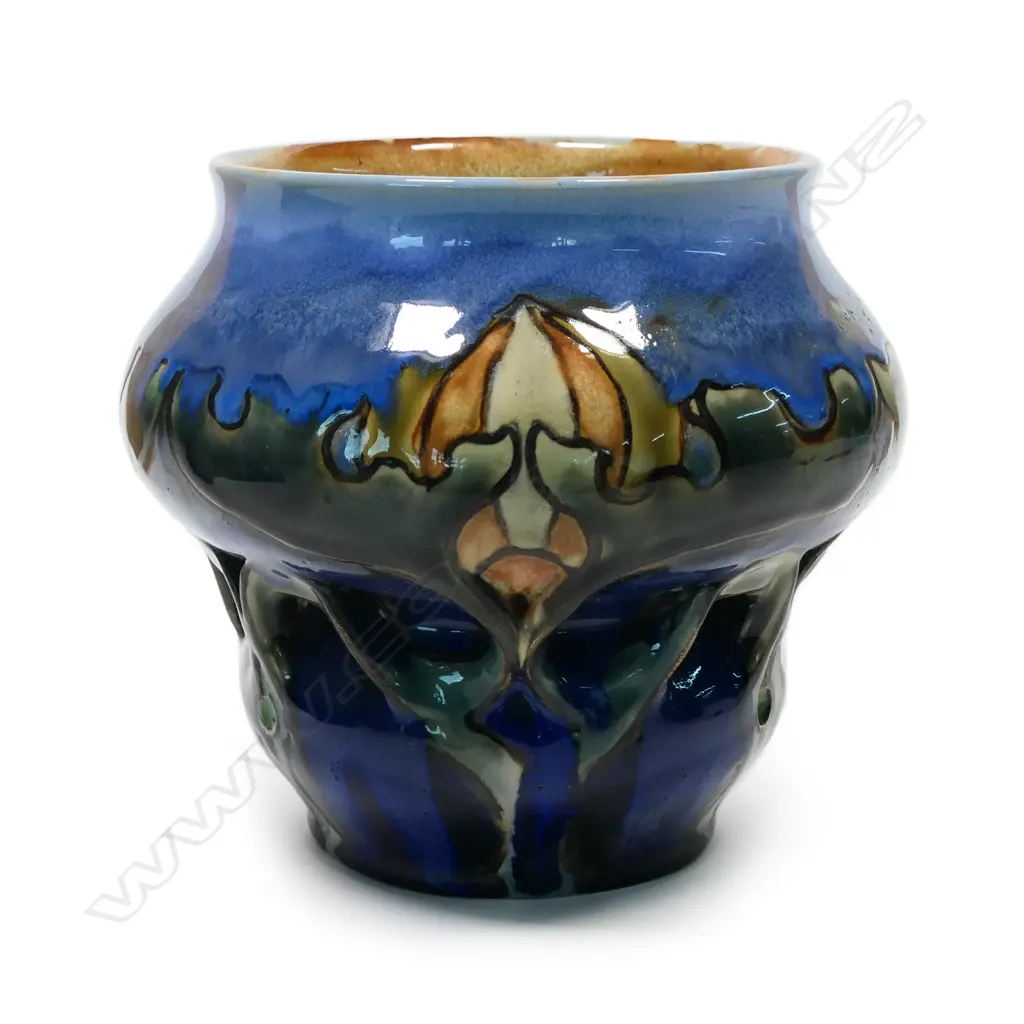A rare Doulton Lambeth stoneware vase by Mark V. Marshall (Act. 1878-1912), Image 1++