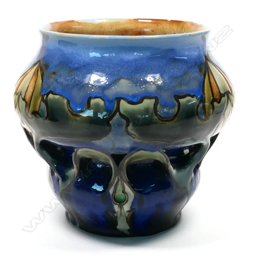 A rare Doulton Lambeth stoneware vase by Mark V. Marshall (Act. 1878-1912), Image 1++