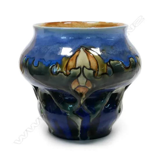 A rare Doulton Lambeth stoneware vase by Mark V. Marshall (Act. 1878-1912),