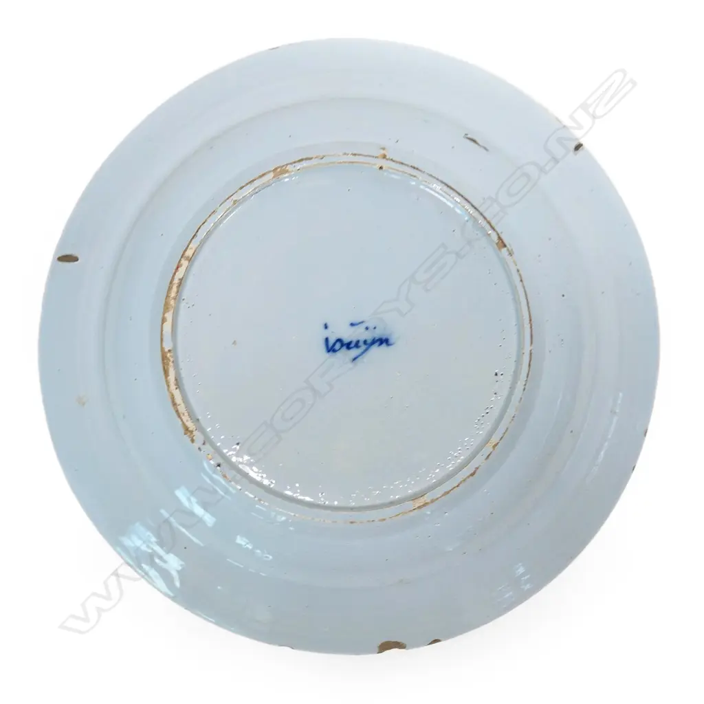 A late 19thC Dutch Delft blue and white charger, Image 1++