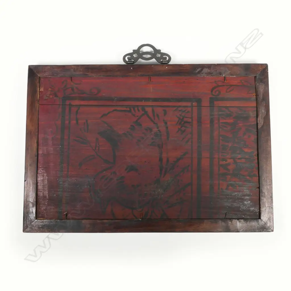 A Chinese hand painted porcelain panel, Image 1++