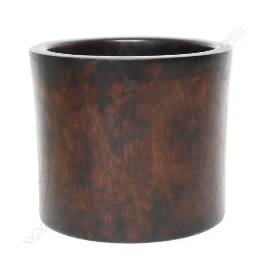 A Chinese very large huanghuali brush holder