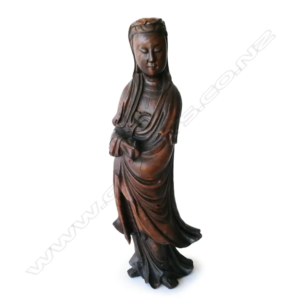 A Chinese hardwood figure of Kuanyin, Image 1++