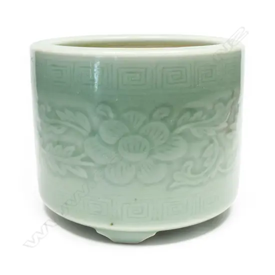 A Chinese celadon incense pot,