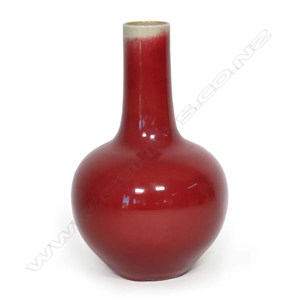 A Chinese sang-de-boeuf bottle vase, Image 1++