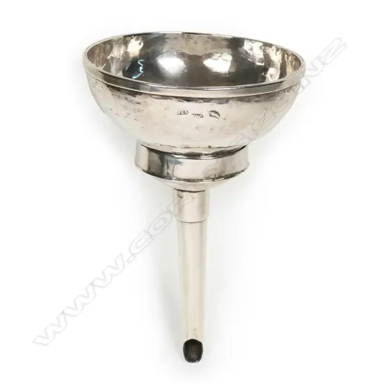 A NZ silver wine funnel,