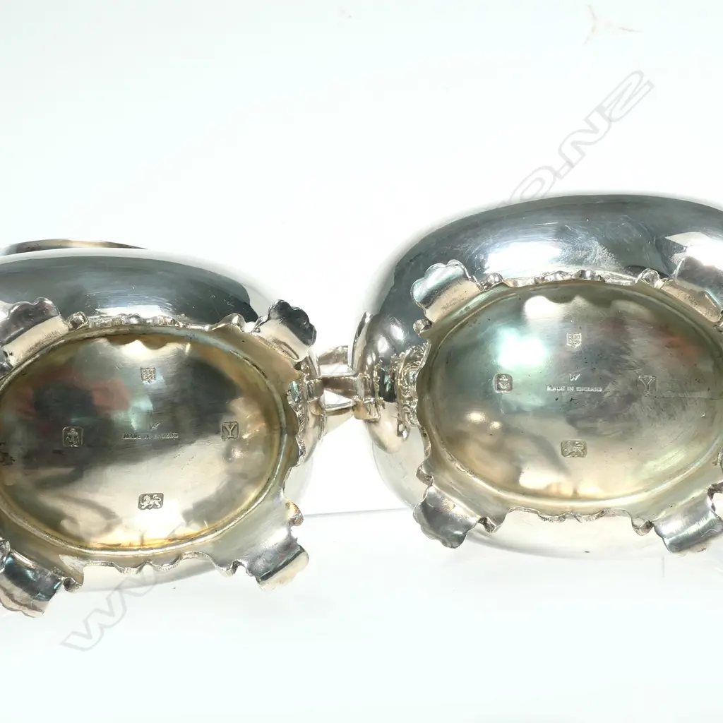 A Georgian revival four-piece silver tea service, Image 1++