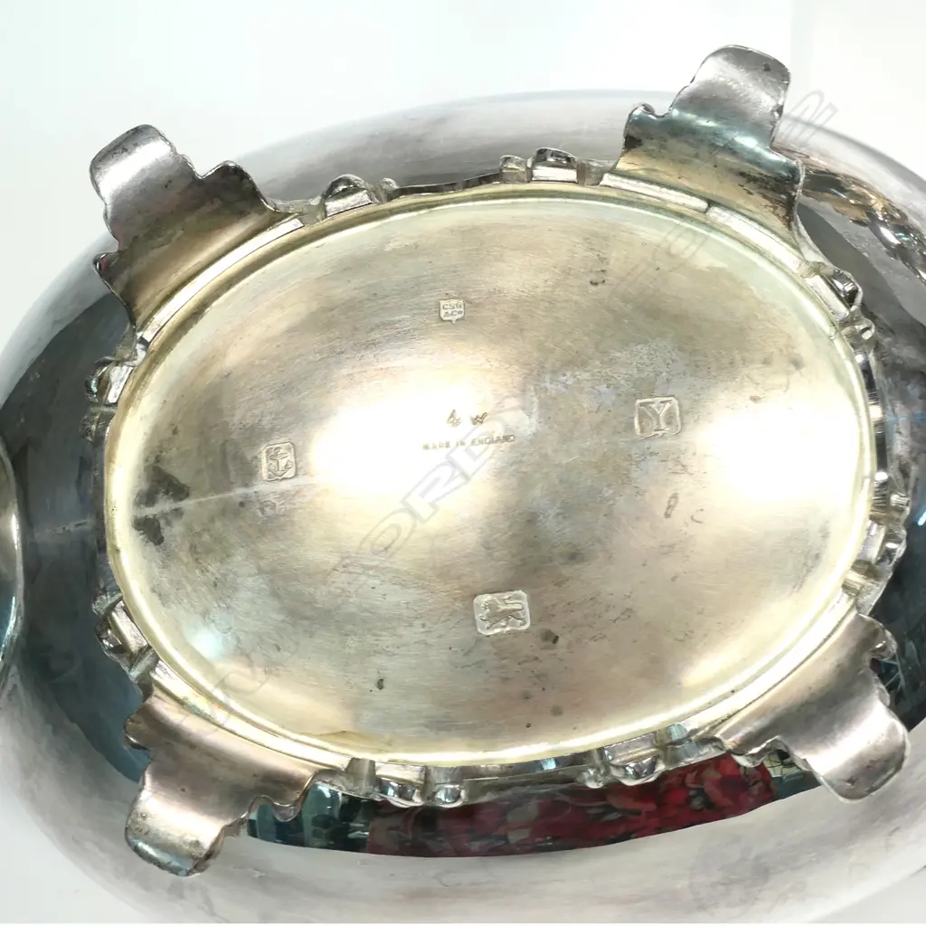 A Georgian revival four-piece silver tea service, Image 1++