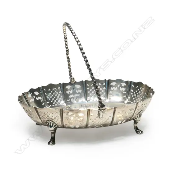A Victorian silver fruit basket,