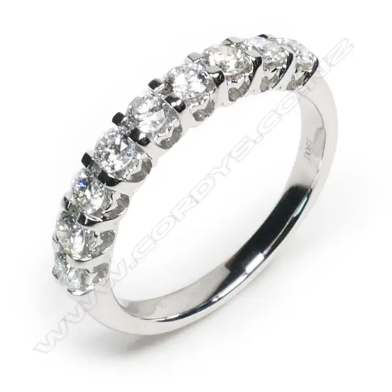An 18ct white gold and diamond ring,
