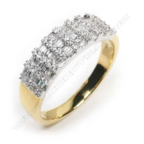 An 18ct gold and diamond ring,